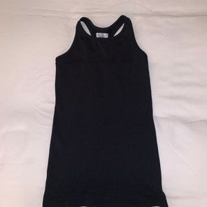 Black Ribbed Racerback Tank